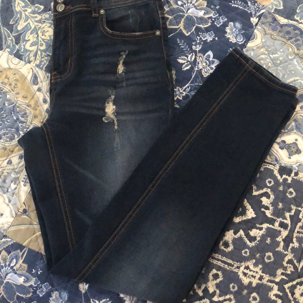 Distressed jeans
